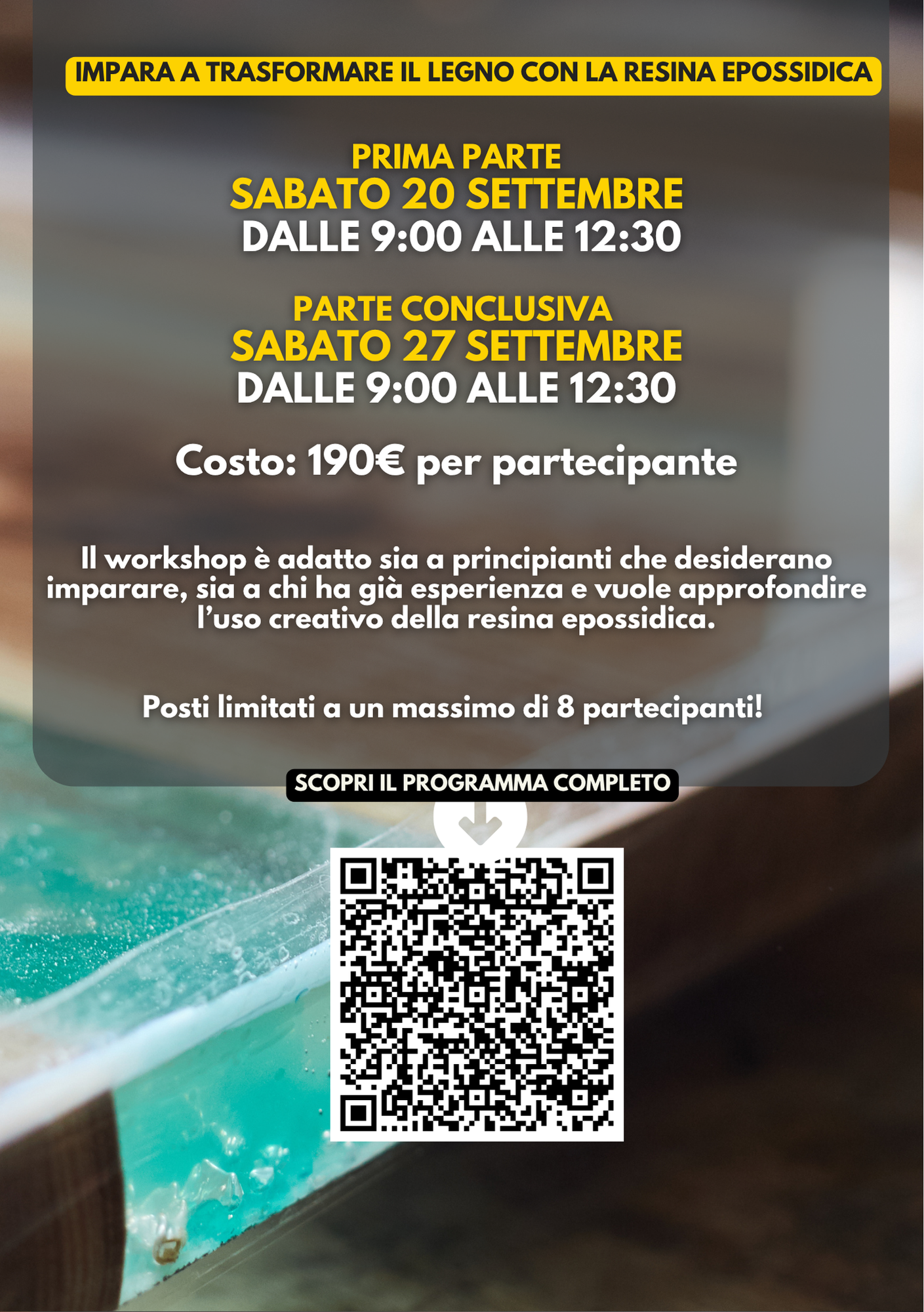 WORKSHOP CREATIVO SULLA RESINA EPOSSIDICA (6 ORE)