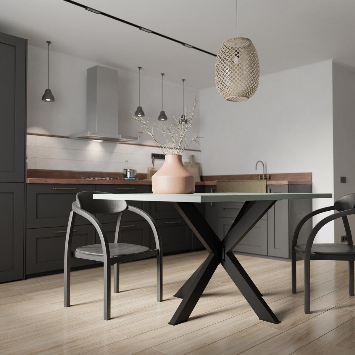 Gamba "Star" in acciaio