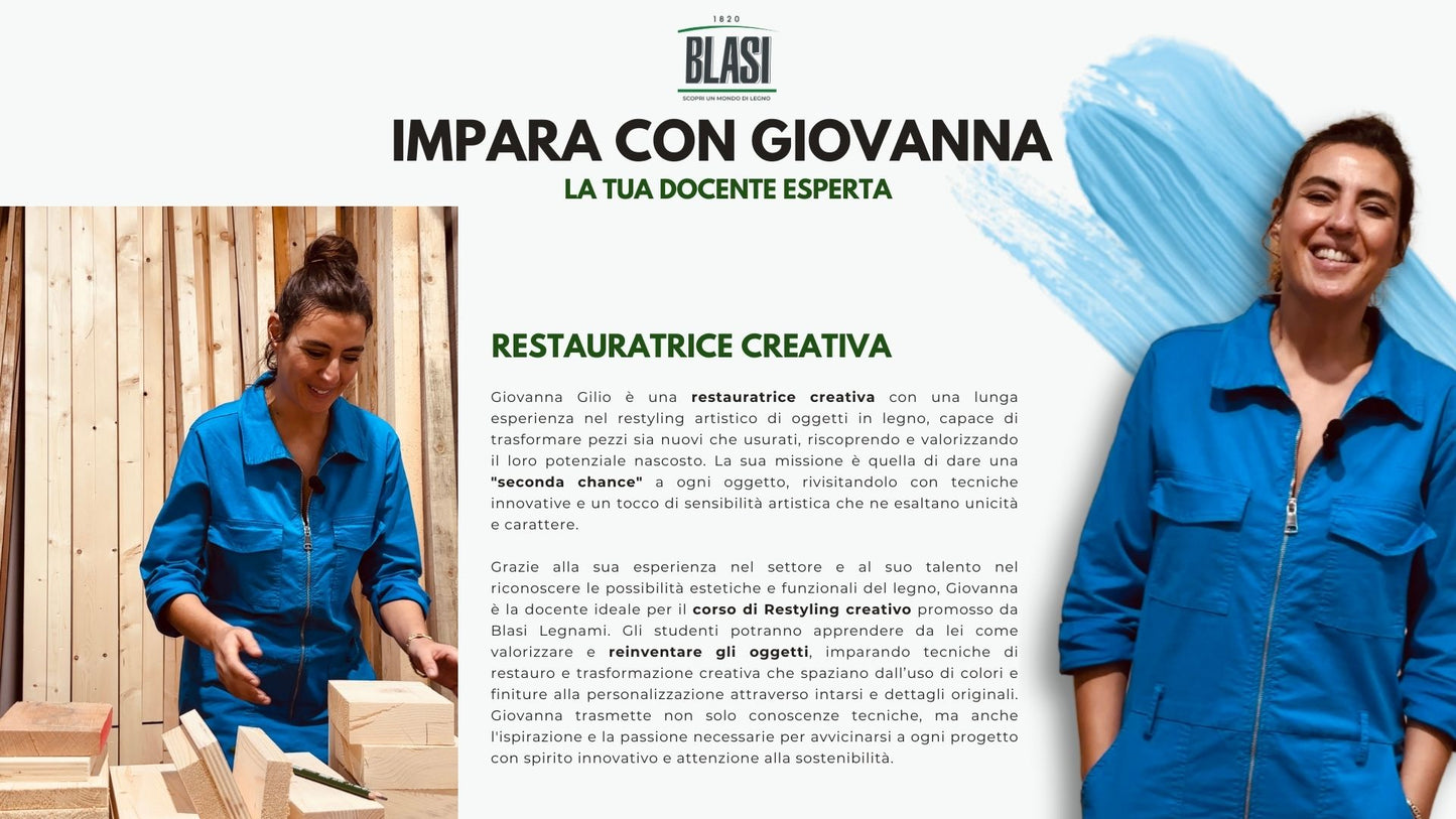 WORKSHOP DI RESTYLING: WEEKEND CREATIVO CON GIOVANNA! (6 ORE)