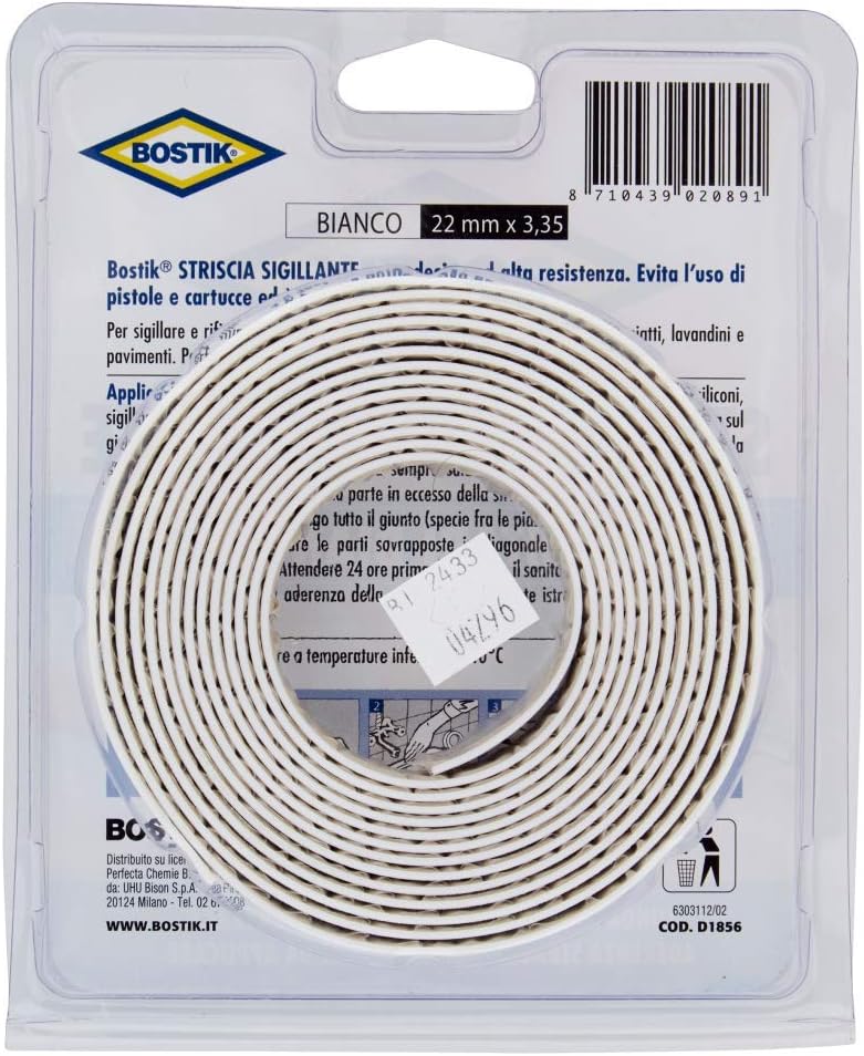 Bostik - Striscia Sigillante Autoadesiva Sanitari Bianco