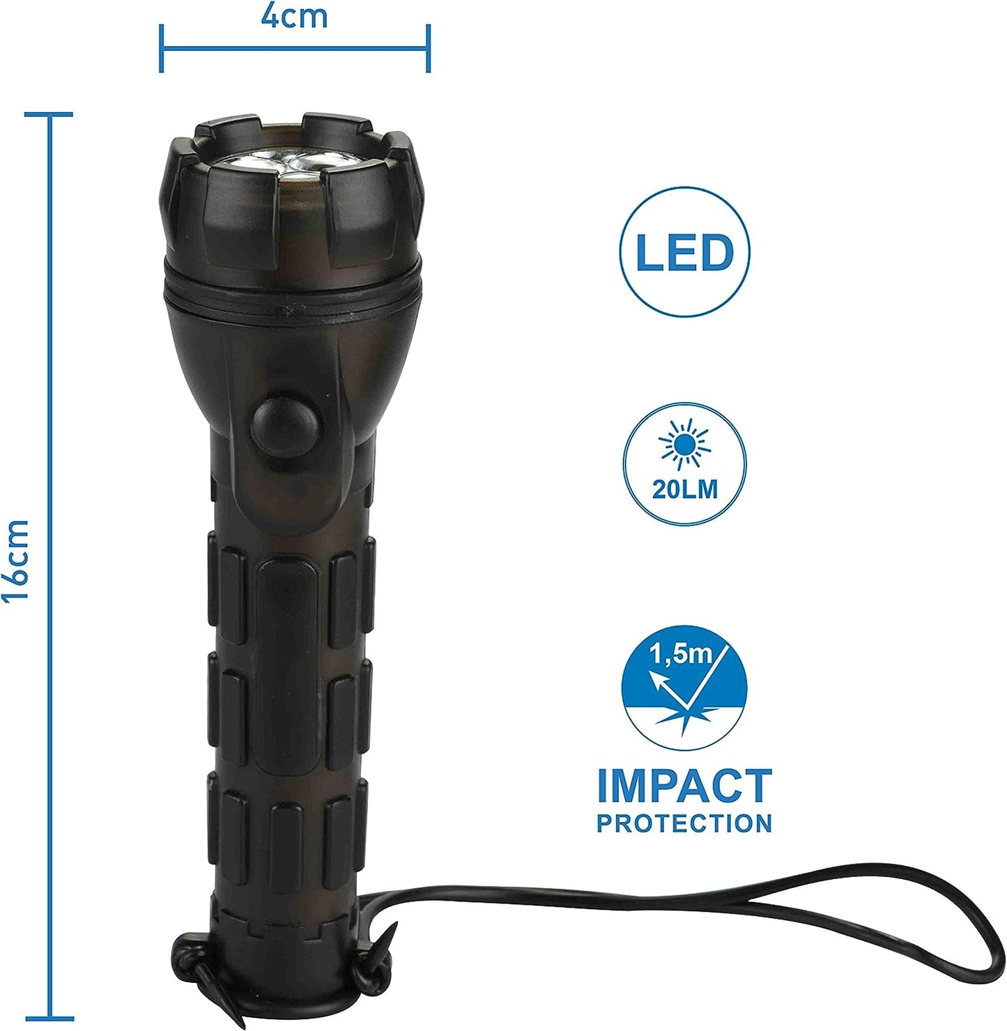 Electraline - Torcia 3 LED Torcia d'Emergenza