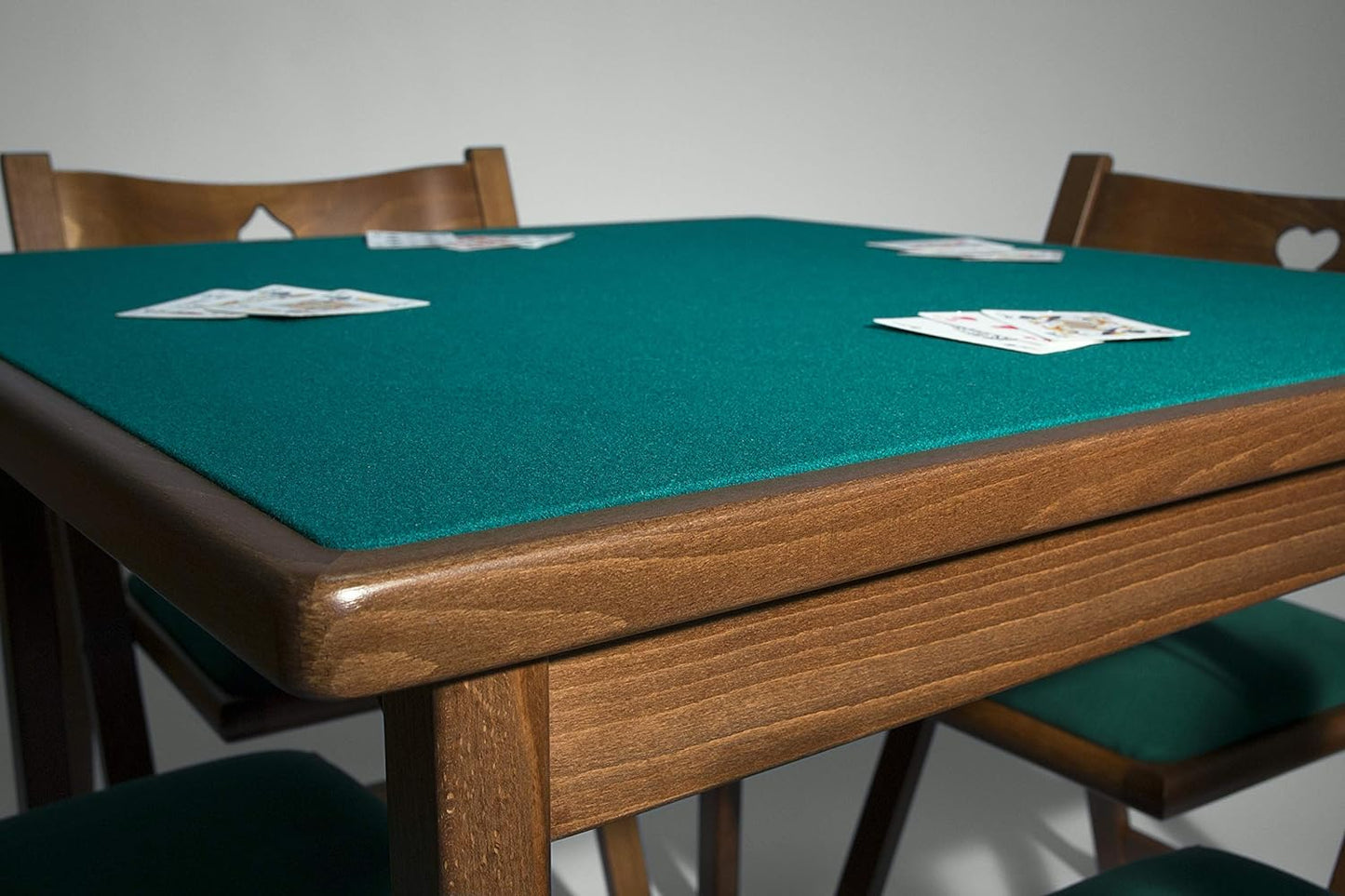 Tavolo da gioco quadrato pieghevole - Color noce