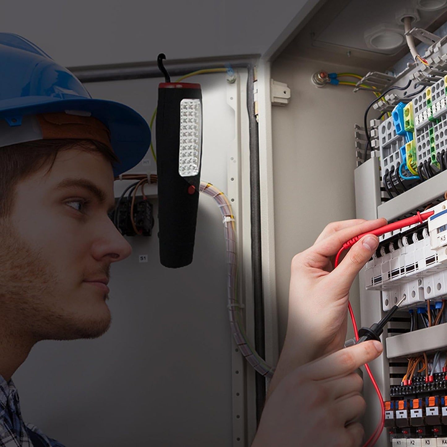 Electraline - Torcia da Lavoro 30 7 LED Faro Frontale