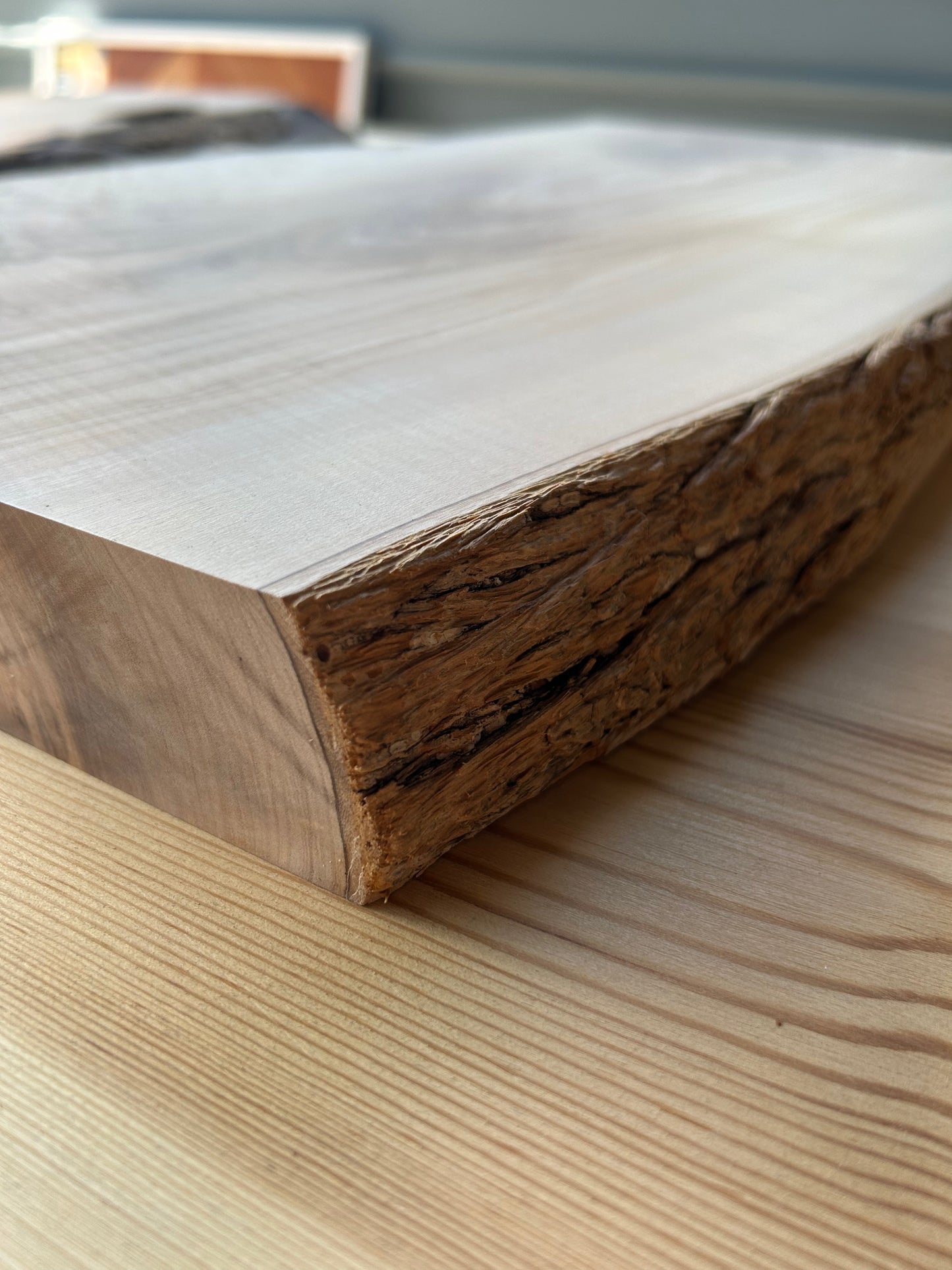 Tagliere Small in legno d'ulivo con corteccia Made in Blasi - Spessore 4,5/5,0 mm