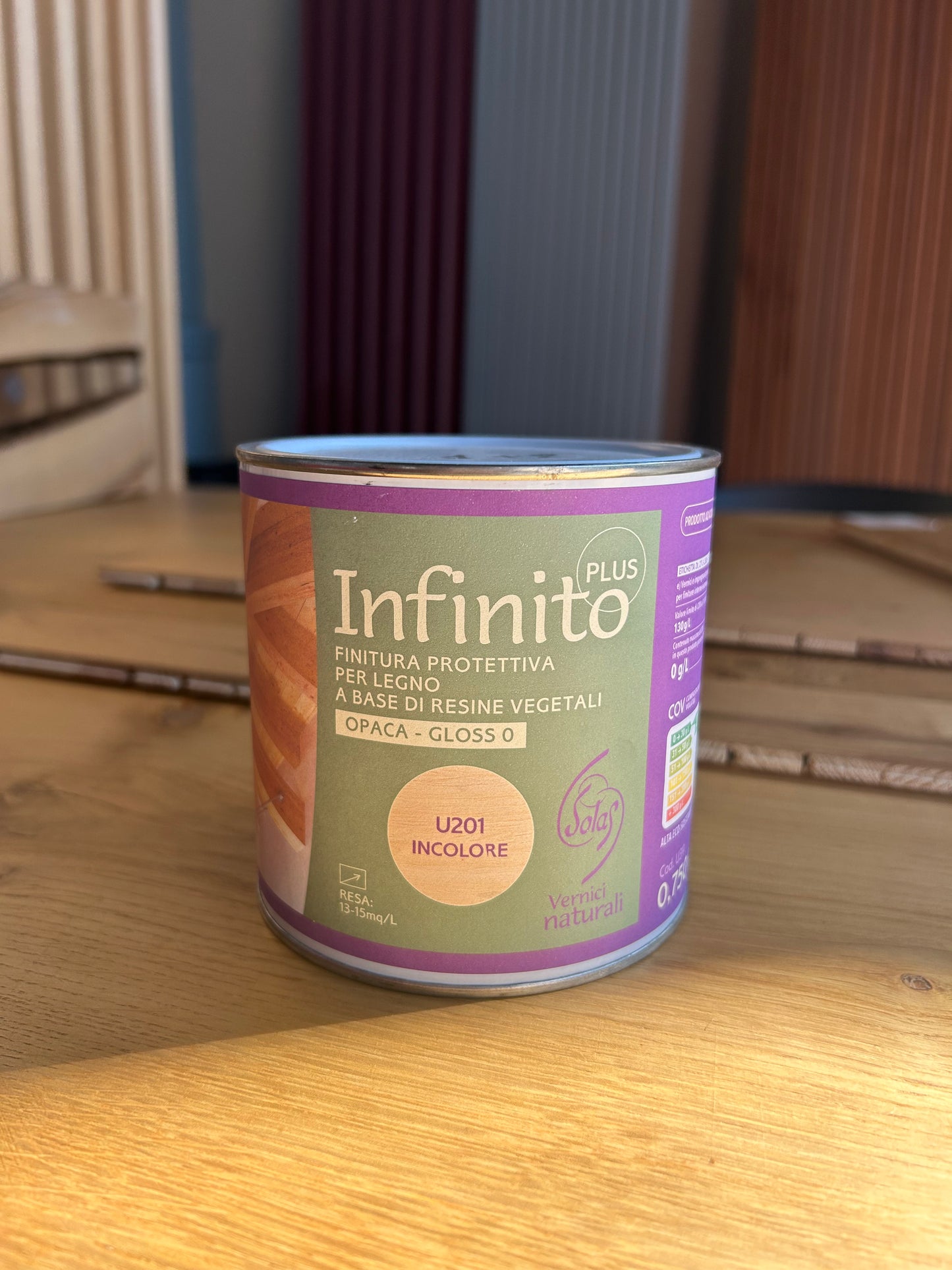 Infinito Plus Solas - FINITURA PROTETTIVA PER LEGNO A BASE DI RESINE VEGETALI OPACA