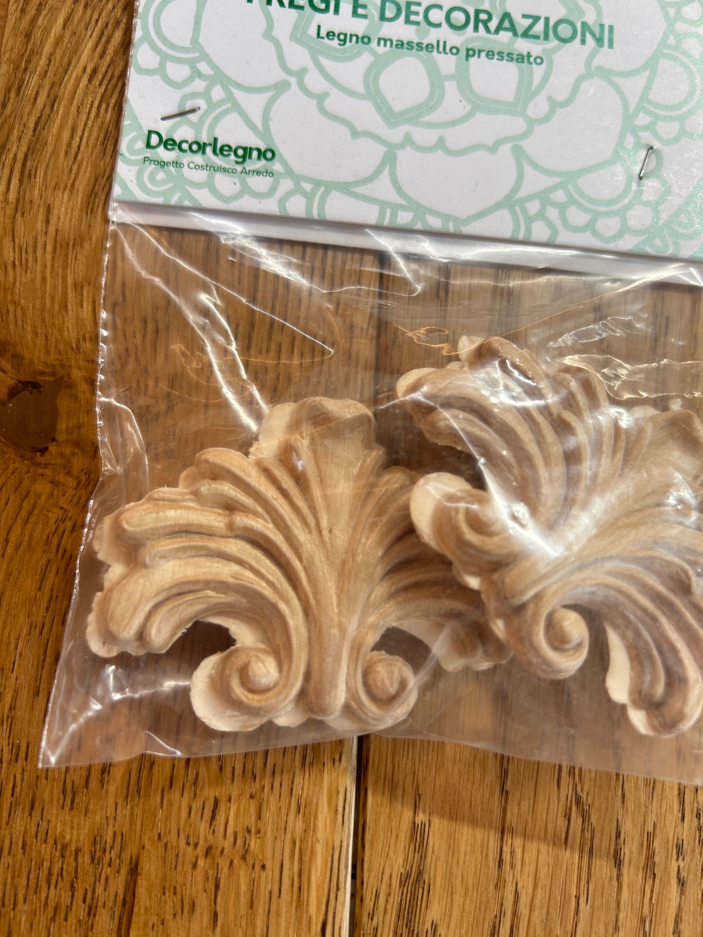 Fregio in legno pressato - 63x48 mm