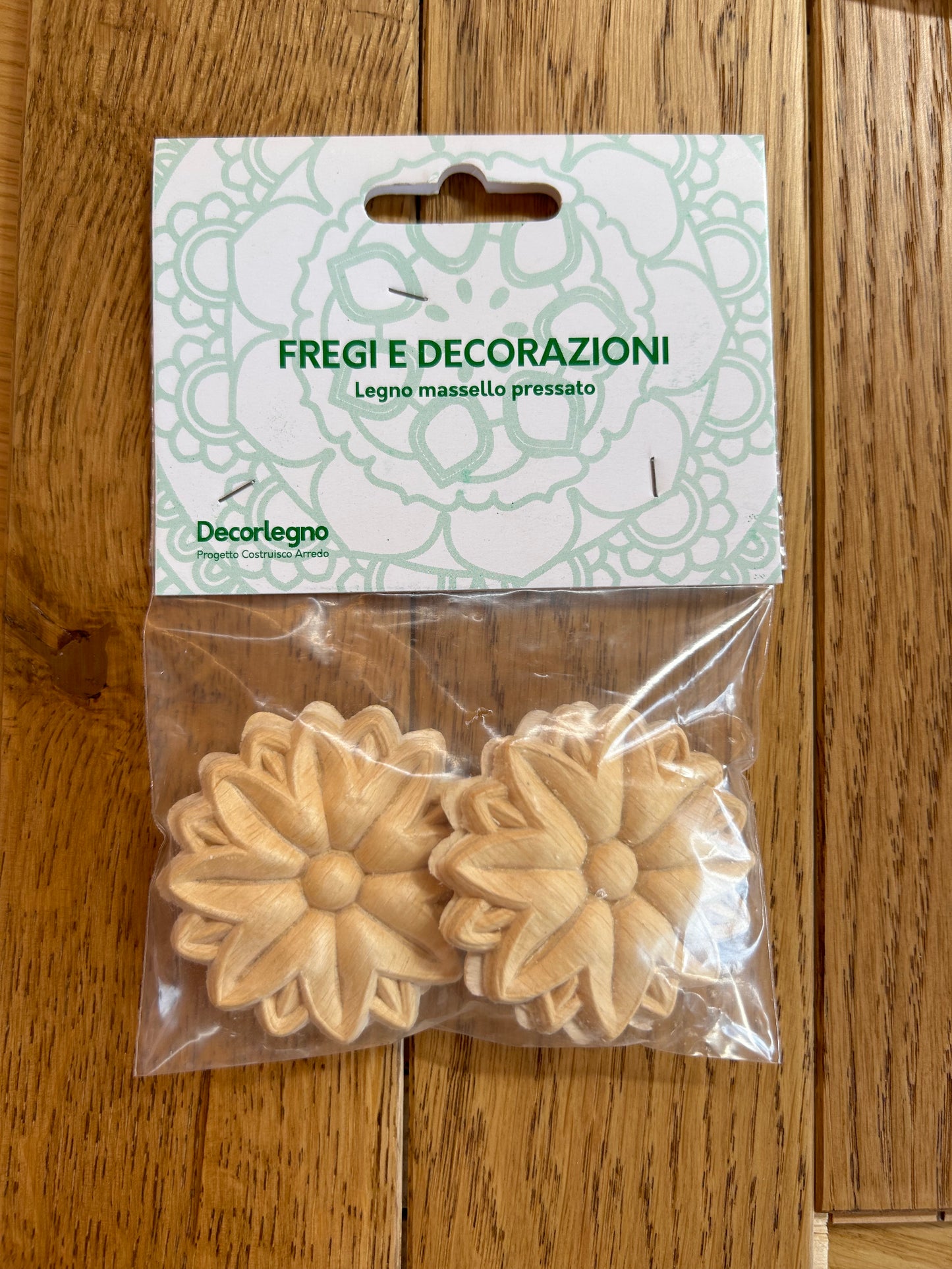 Fregio in legno pressato - 53 mm diametro