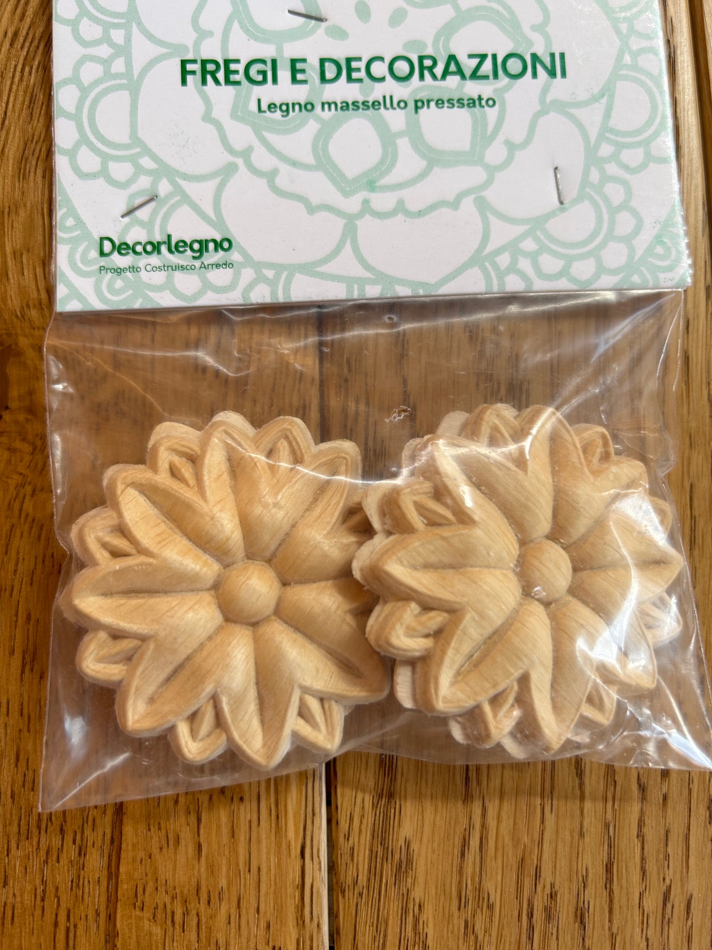 Fregio in legno pressato - 53 mm diametro