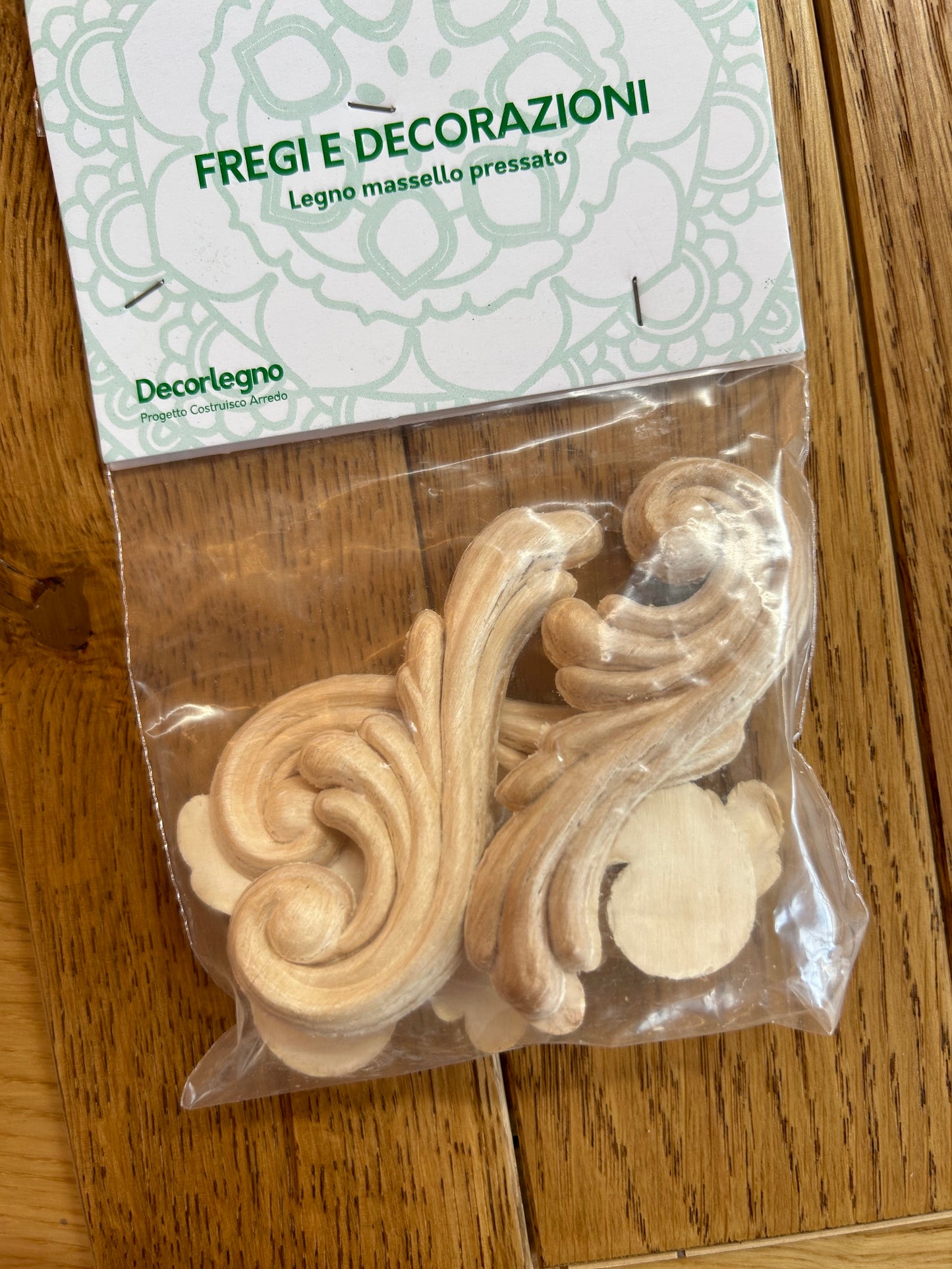 Fregio in legno pressato - 80x30 mm