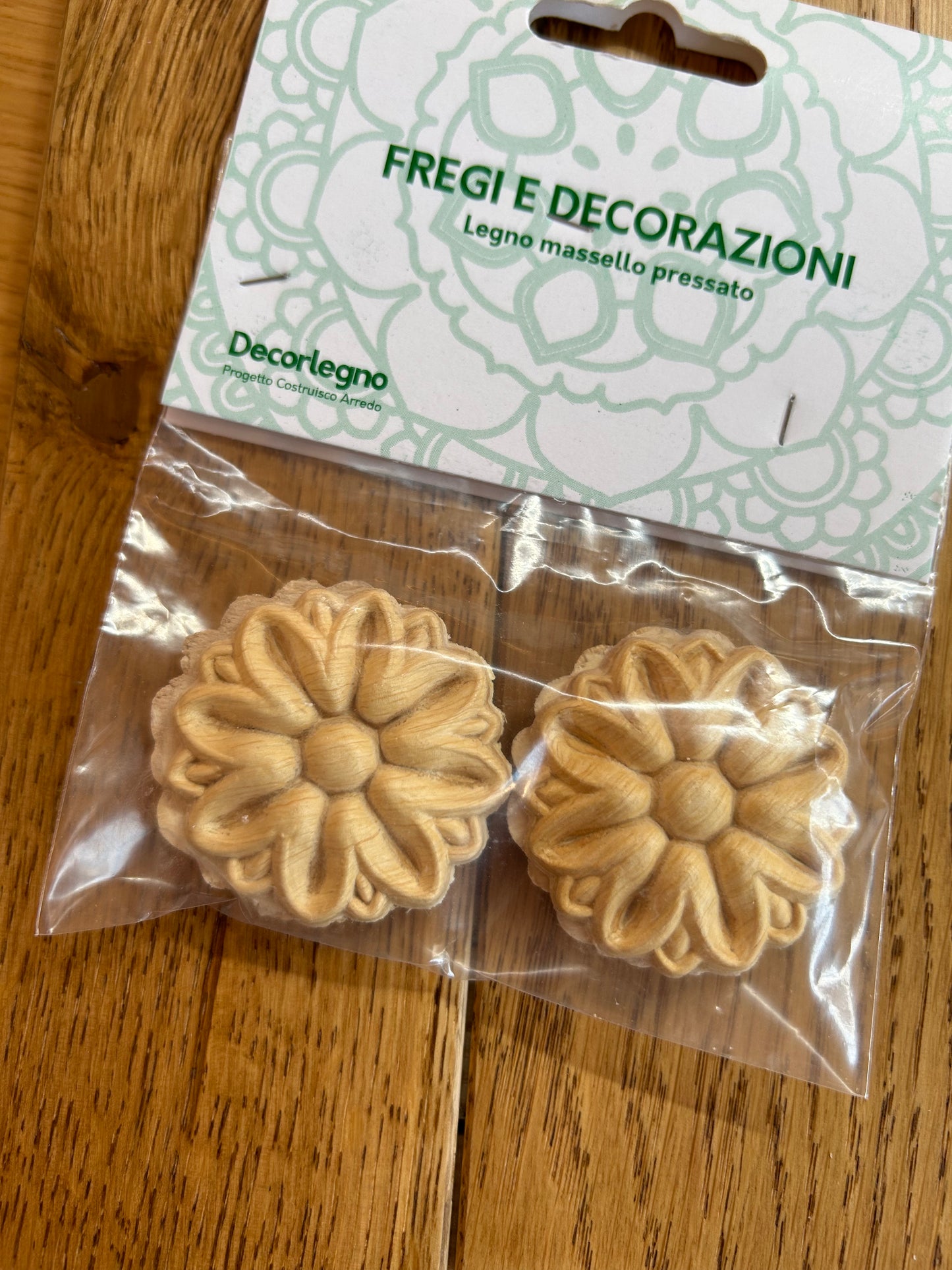 Fregio in legno pressato - diametro 45 mm