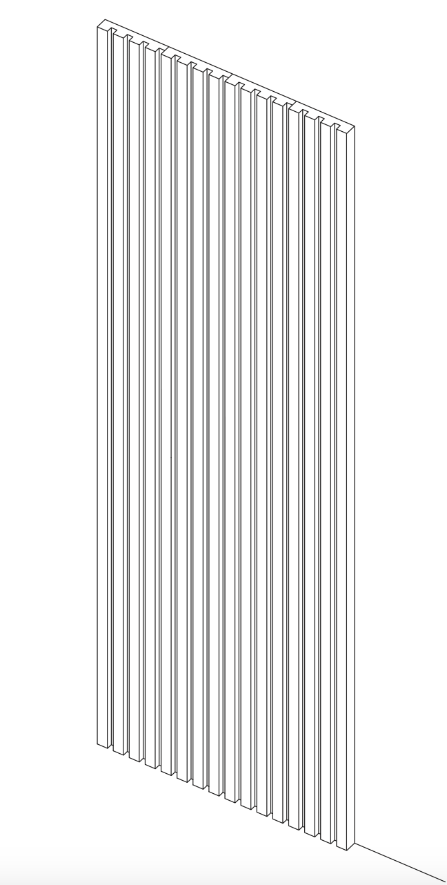 Terminale femmina in Ayous per doga quadra 18 - Laccato poro aperto