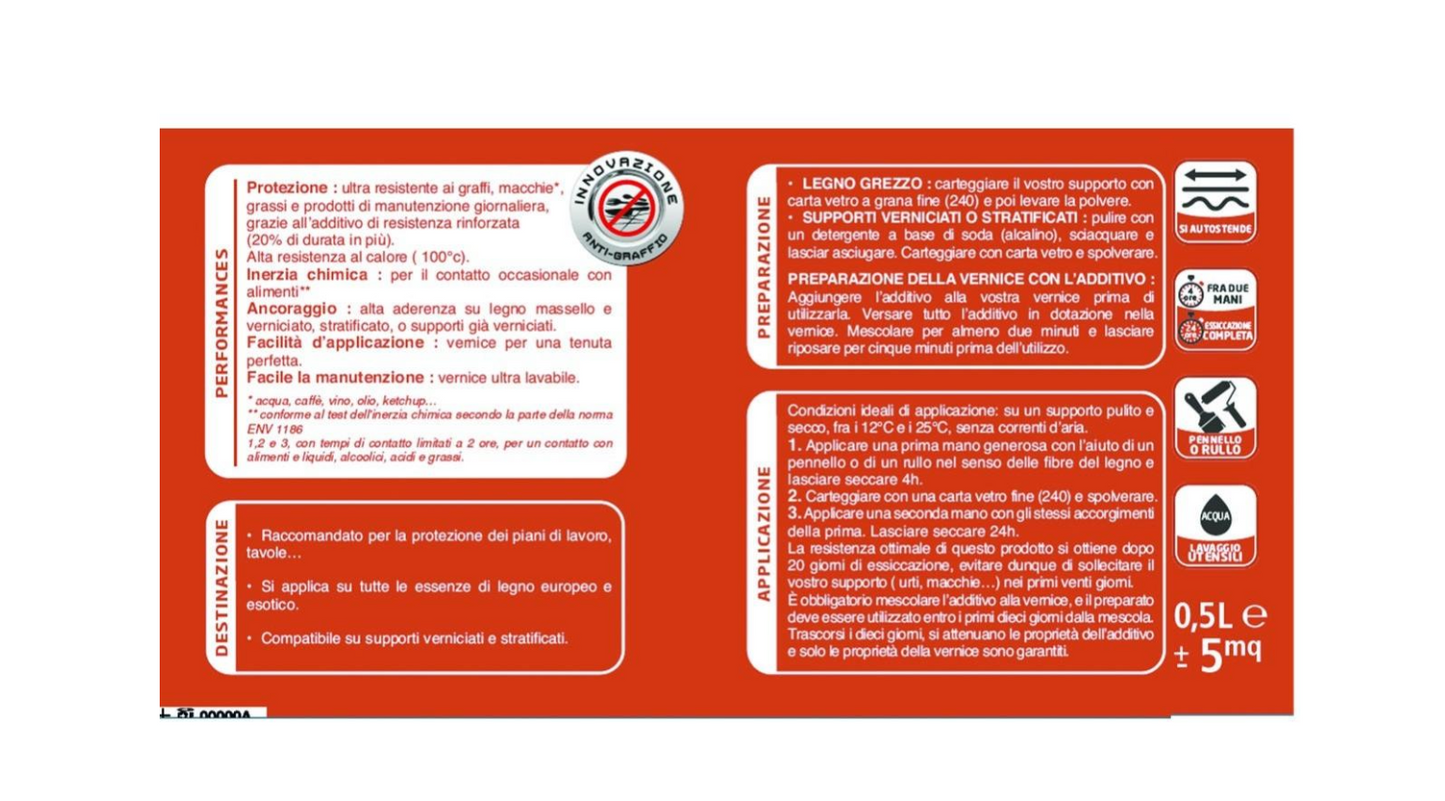 Vernice piano di lavoro incolore - V33