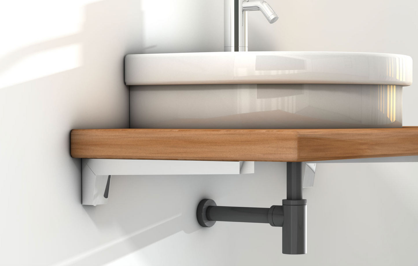 Staffa mensola lavabo - Argento