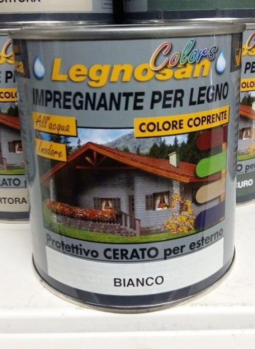 Veleca Legnosan Colors - Impregnante all'acqua per legno 5L BIANCO
