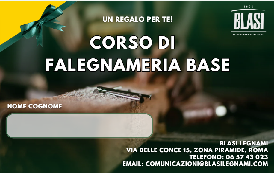 CORSO BASE DI FALEGNAMERIA