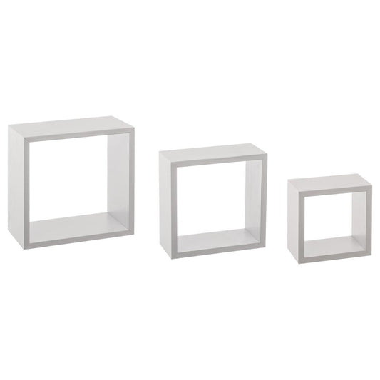 Set 3 cubi squadrati PVC alluminio