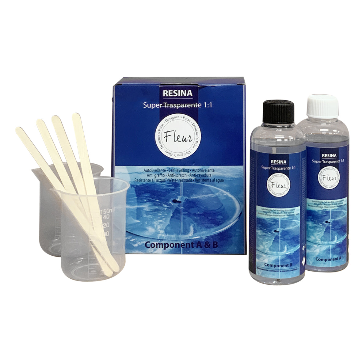 Fleur Resina Super Trasparente 1:1, 480ml