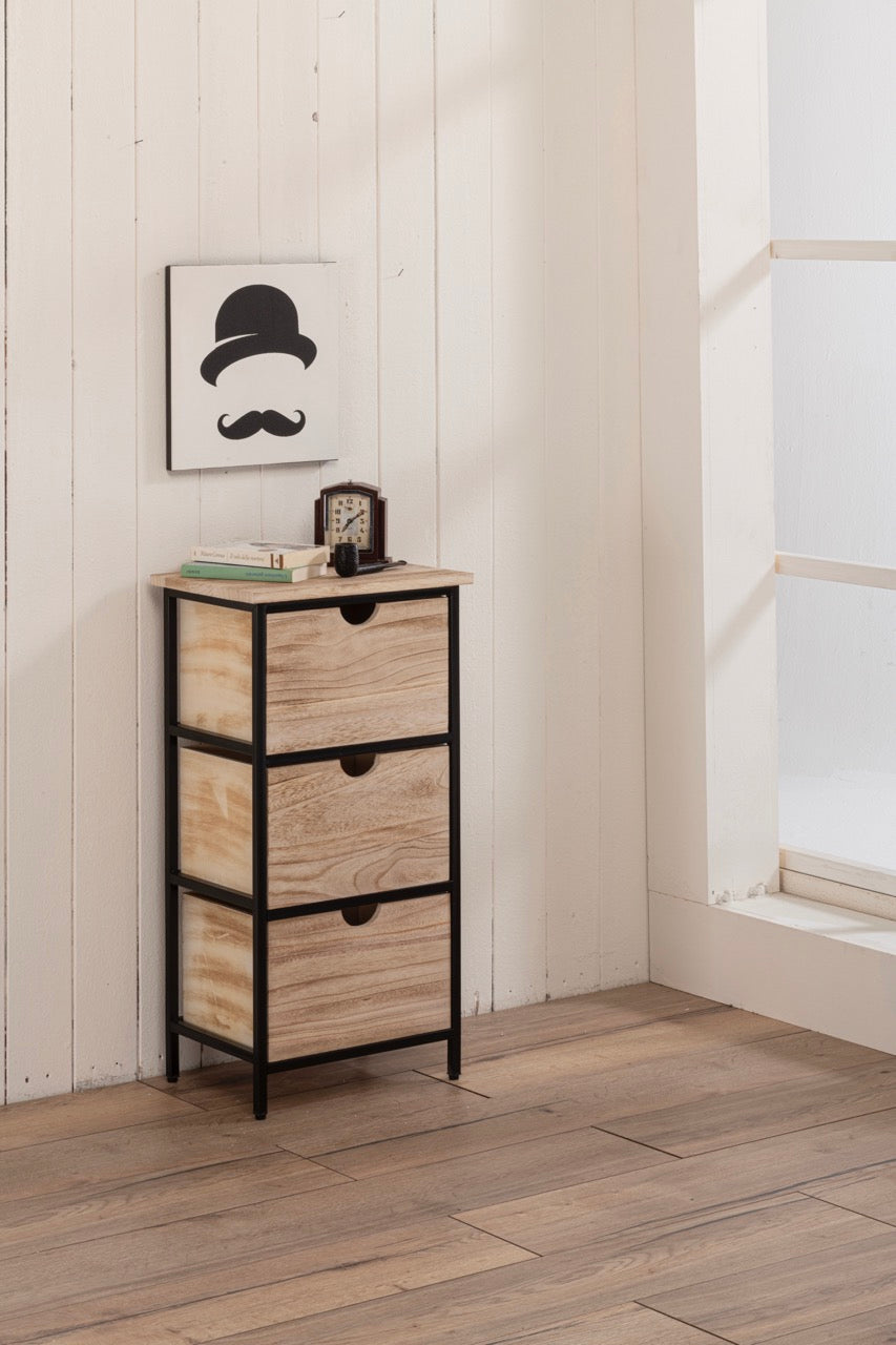 Karen- Cassettiera con struttura in metallo