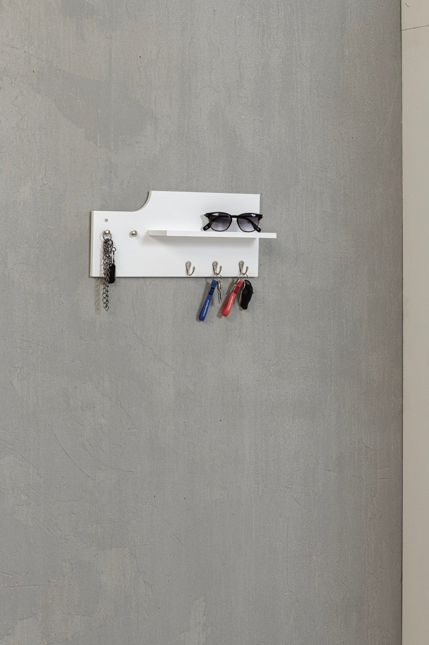 Newport - Portachiavi in MDF con mensola portaoggetti