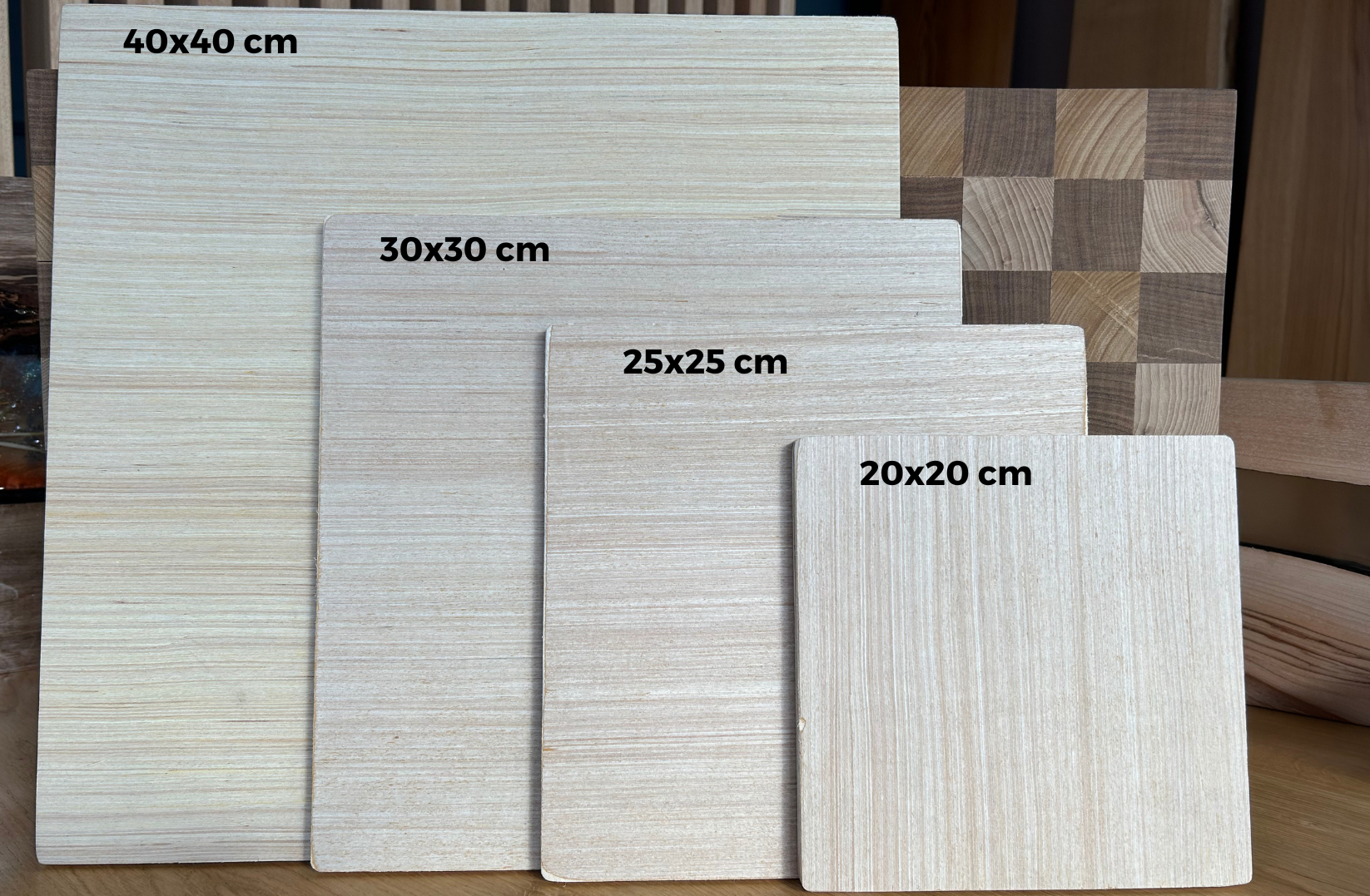 AT 10x Forme Artigianali di Legno - Quadrato (W37 AT 10x Forme Artigianali di Legno - Quadrato (W37