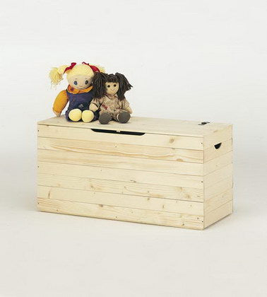 Jolly - Cassapanca in legno pino a doghe