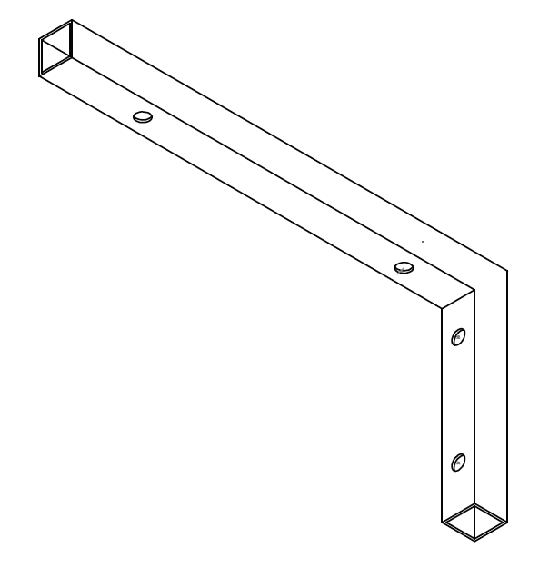 Staffa di supporto per top bagno portata kg.80