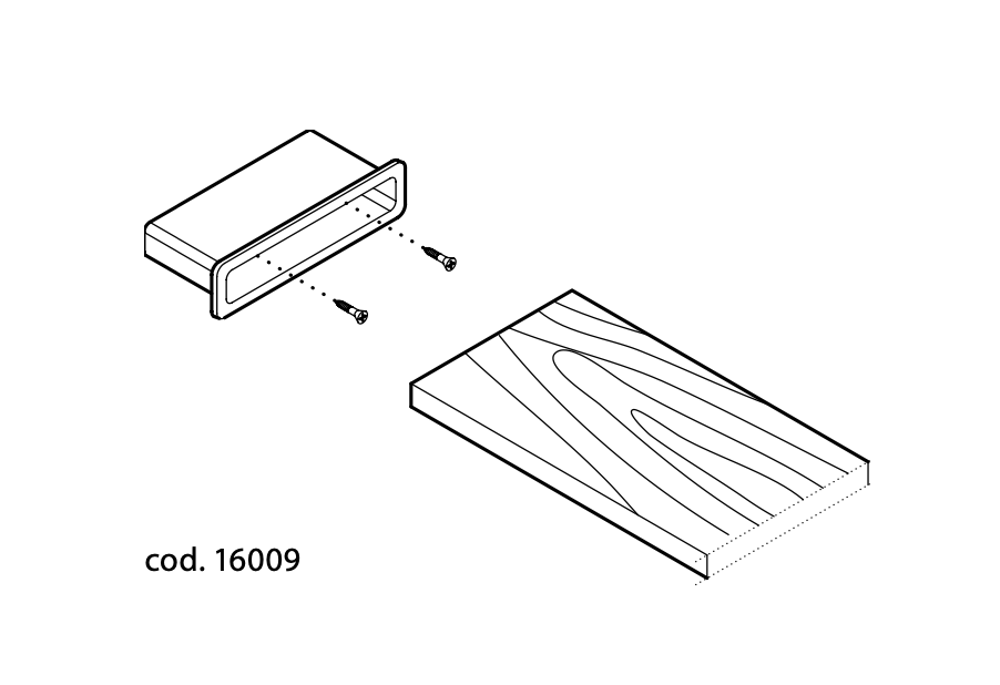 Supporto in PVC per asta/doga a incastro