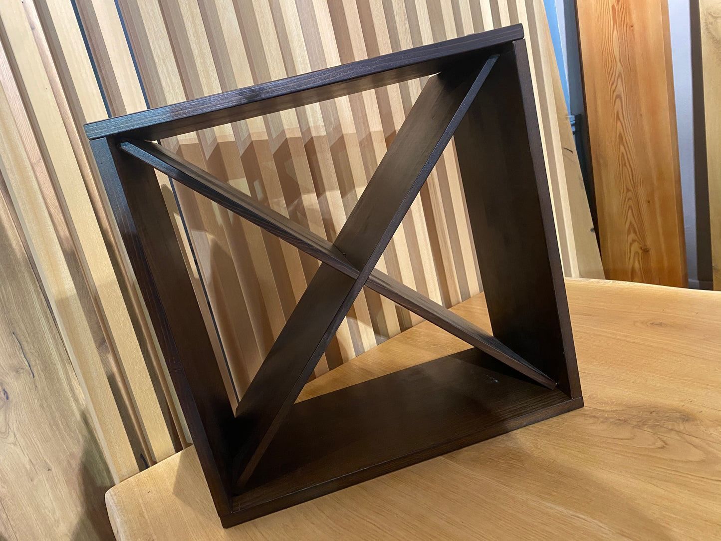 Wine Cube - Portabottiglie in abete massello