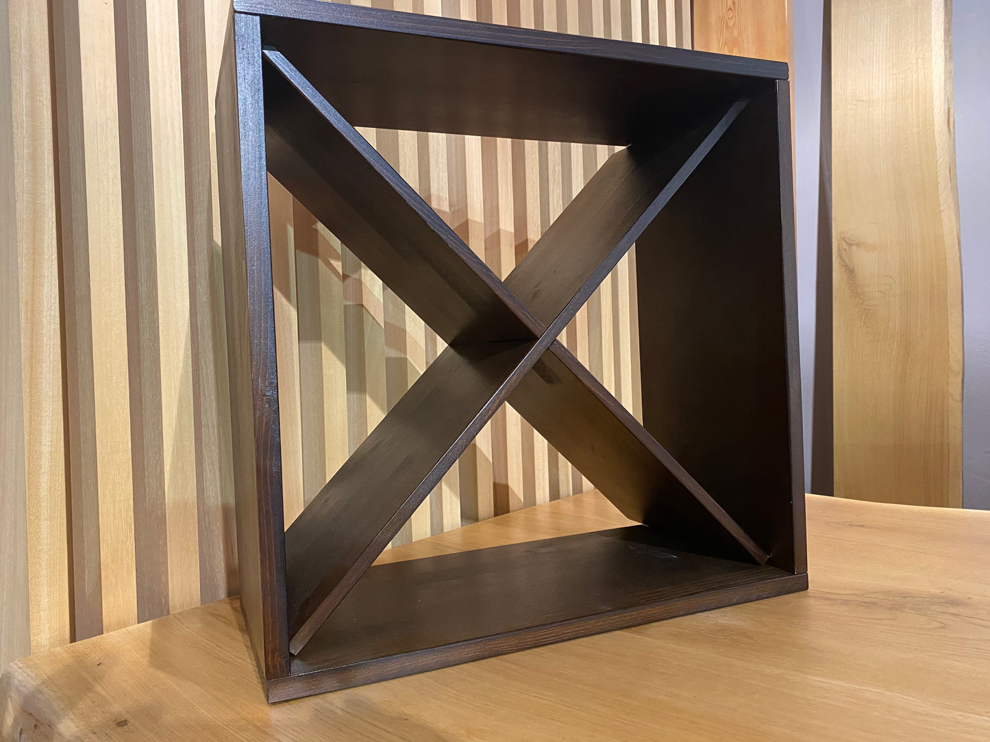 Wine Cube - Portabottiglie in abete massello