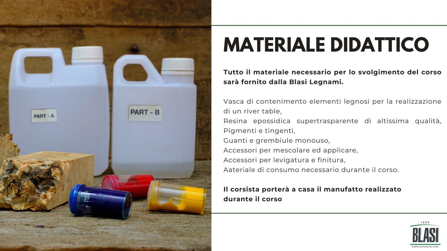 CORSO SULLA RESINA EPOSSIDICA (12 ORE)