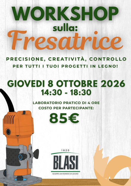 Workshop: Scopri la Fresatrice