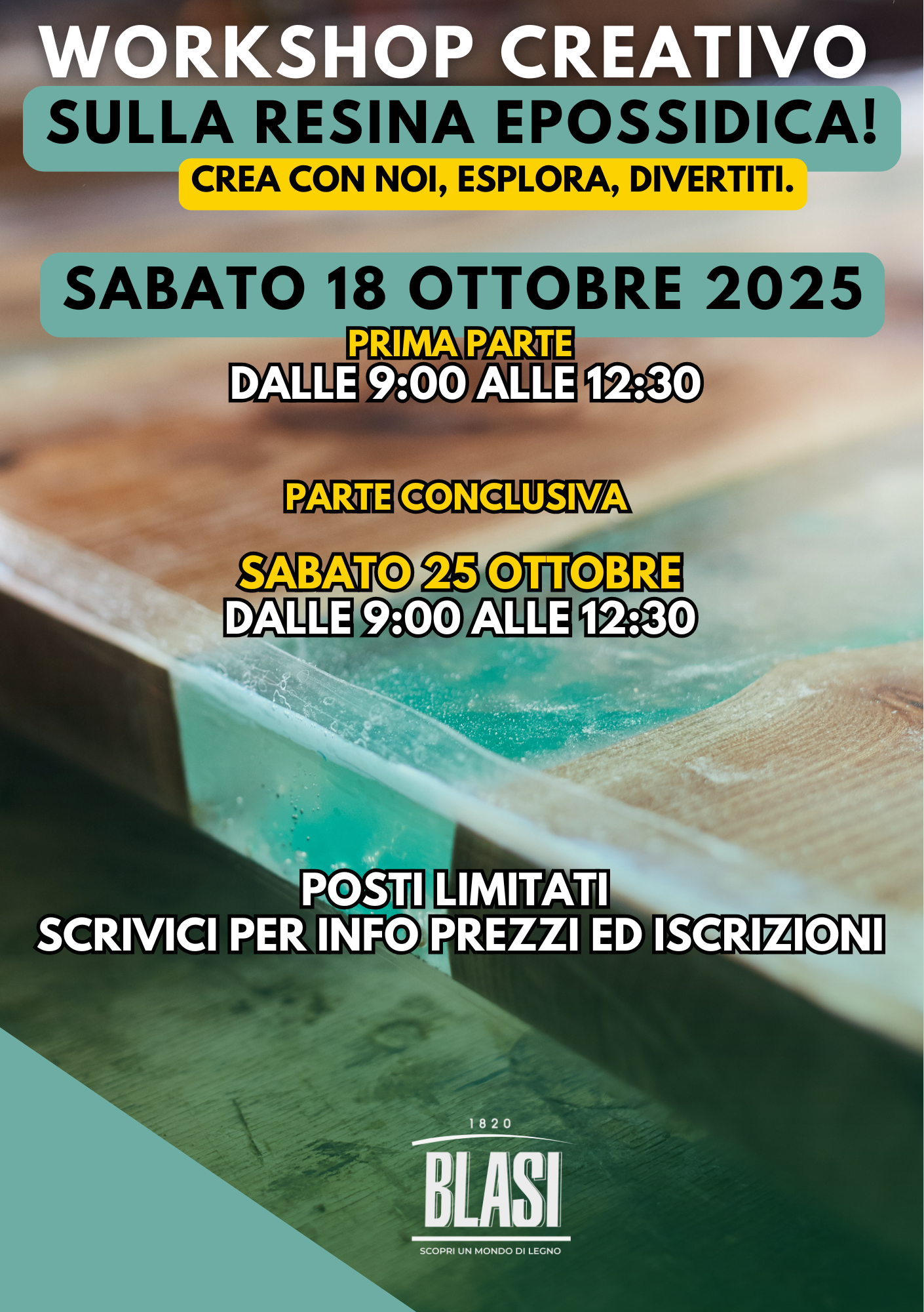WORKSHOP CREATIVO SULLA RESINA EPOSSIDICA (6 ORE)