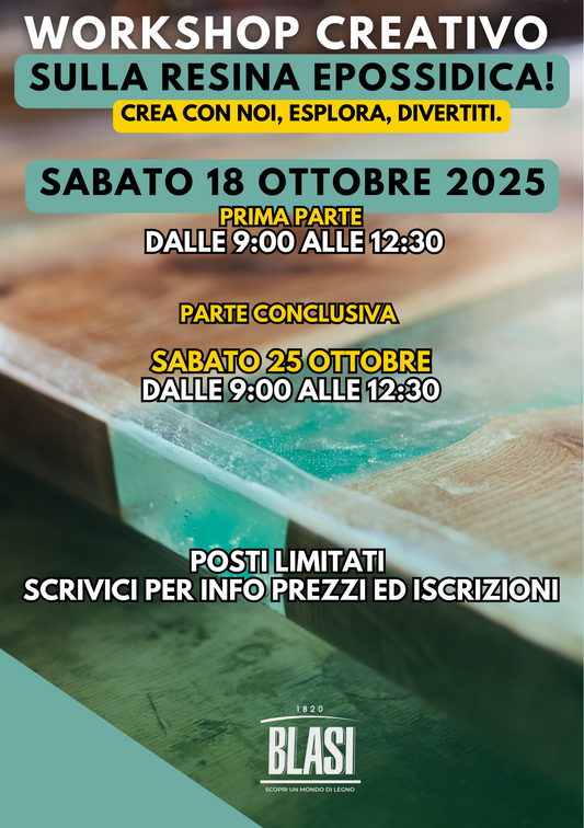 WORKSHOP CREATIVO SULLA RESINA EPOSSIDICA (6 ORE)