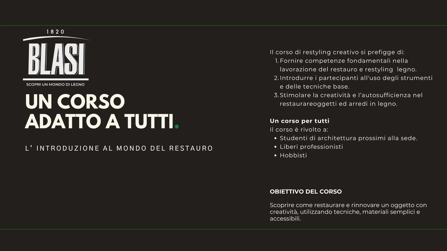 CORSO DI RESTYLING CREATIVO
