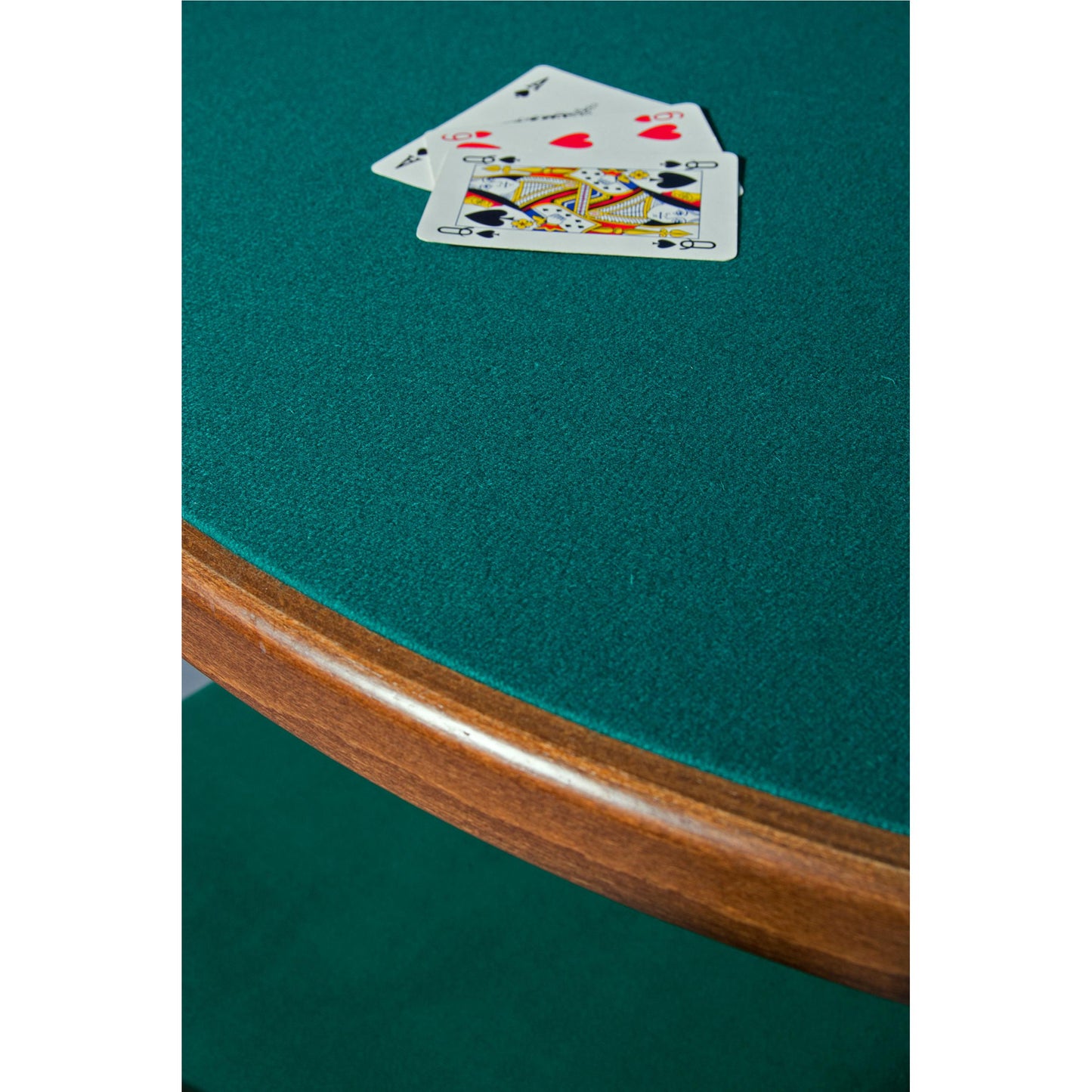 Tavolo da gioco tondo pieghevole - Color noce