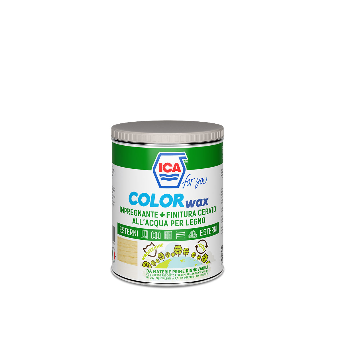ICA Color Wax - Impregnante + finitura cerato all'acqua per legno - 2,5L