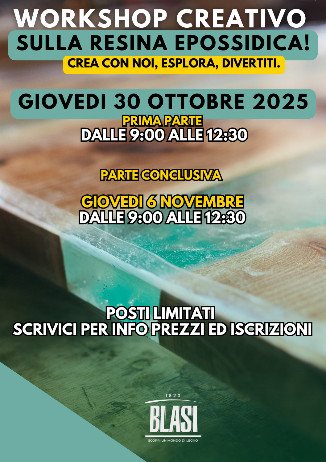 WORKSHOP CREATIVO SULLA RESINA EPOSSIDICA (6 ORE)