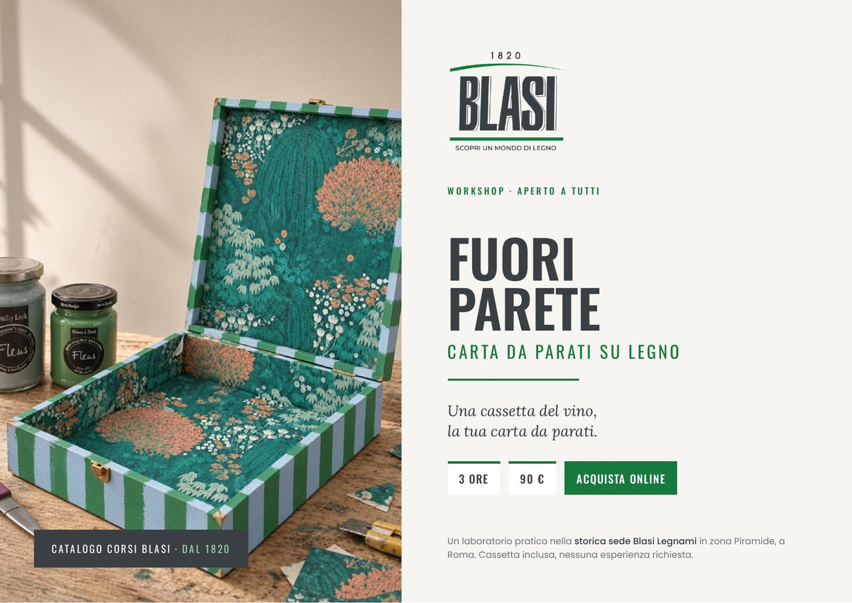 Workshop Fuori Parete – Carta da parati su legno