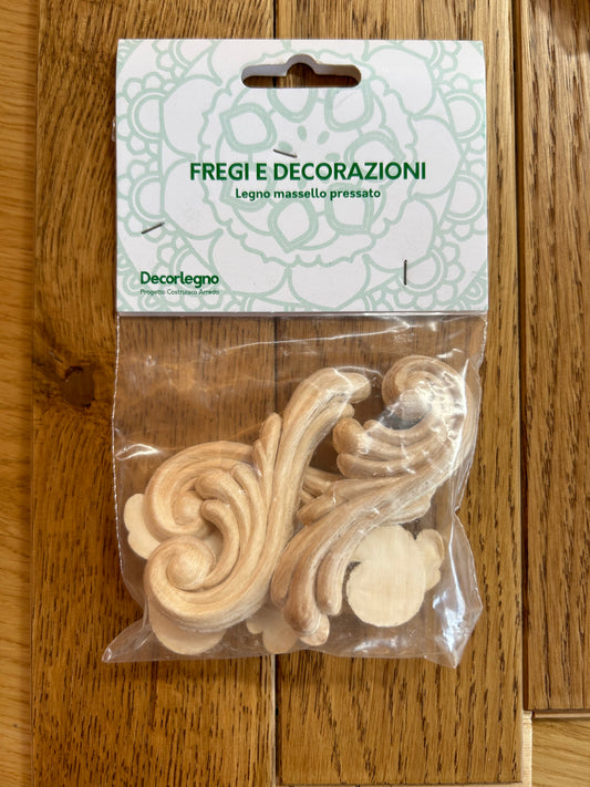 Fregio in legno pressato - 80x30 mm