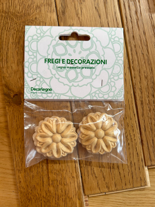 Fregio in legno pressato - diametro 45 mm