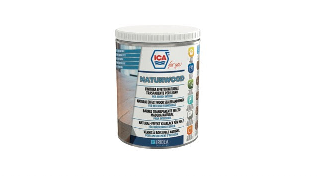 ICA Naturwood finitura effetto naturale trasparente all'acqua per legno - 0,75l