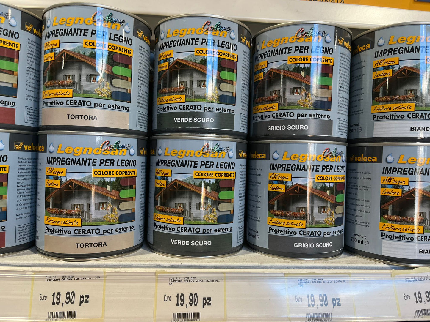 Veleca  Legnosan Colors - Impregnante all'acqua per legno 750ml