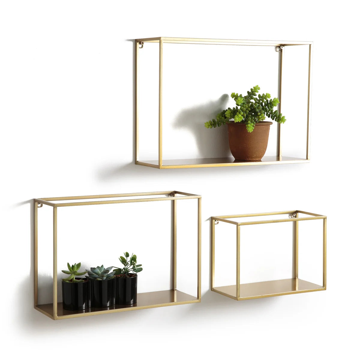 Set 2 cubi acciaio bronzato