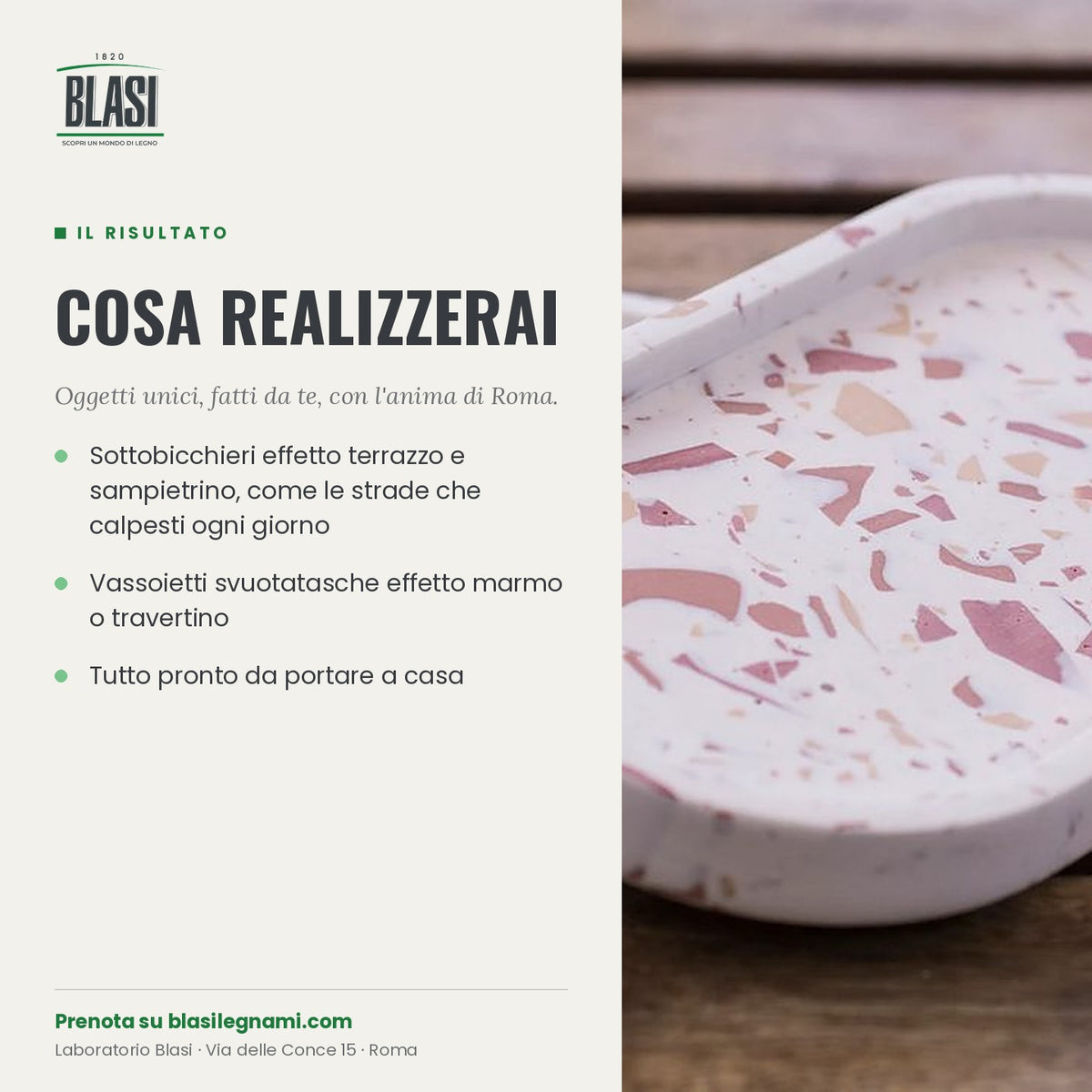 Eco Ceramic Workshop – Sottobicchieri e vassoietti effetto marmo
