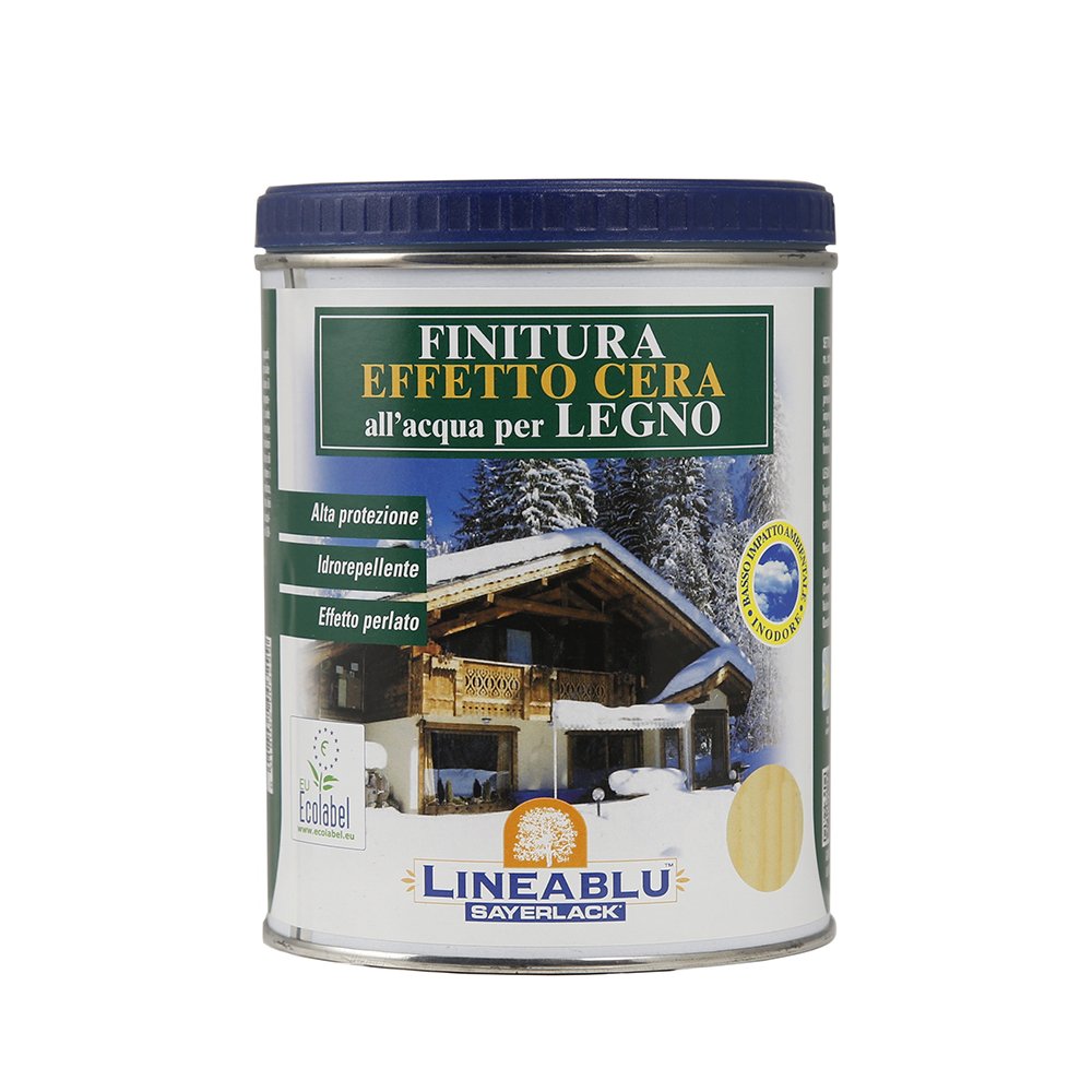 Finitura Effetto Cera all’acqua per legno Trasparente 0,750 lt - Sayerlack Linea Blu