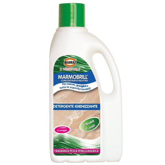 Marmobrill Madras - Detergente igienizzante, neutro, con fragranza pesca ipoallergenica