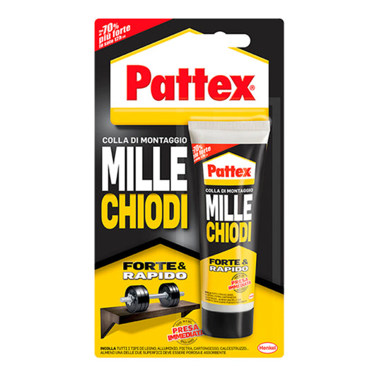 Pattex Millechiodi Forte & Rapido - Adesivo di montaggio extra forte