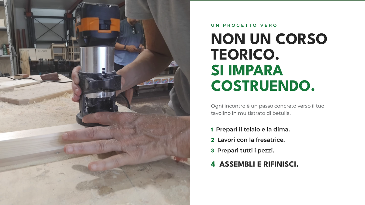 Corso di Falegnameria Intermedio – Progetto Tavolino
