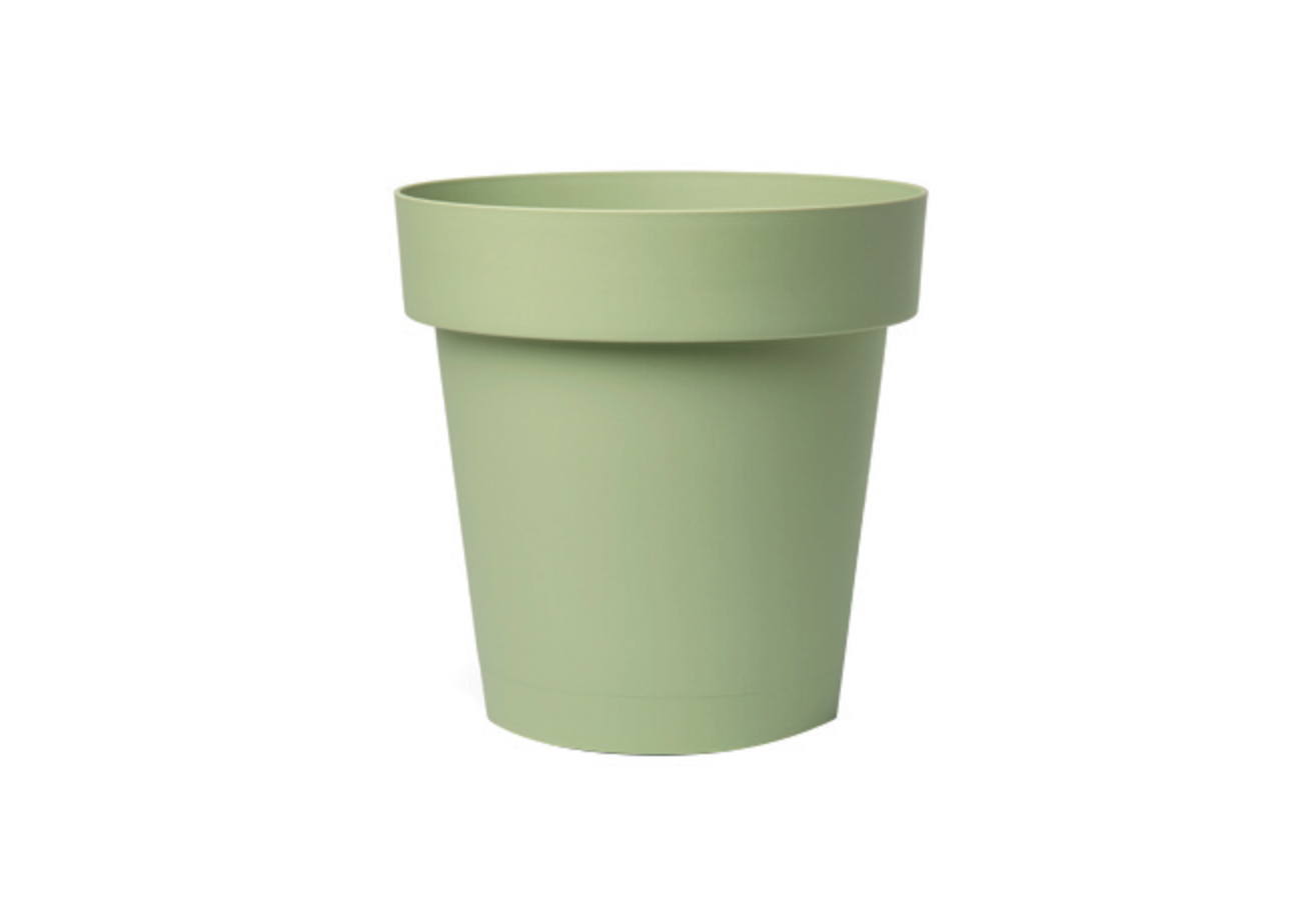 Vaso Per Piante Toscana Con Sottovaso – Diametro 17 Cm, Altezza 16,5 Cm – Colore Bianco – Plastica Resistente UV Con Fori Di Drenaggio