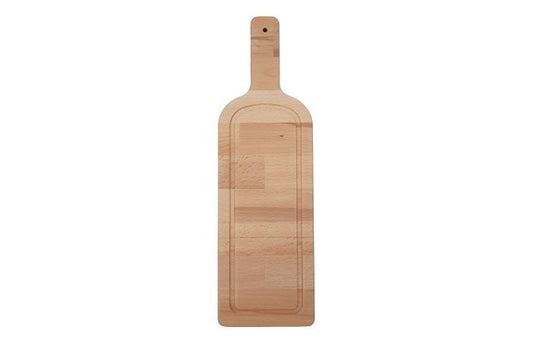 Tagliere/Vassoio faggio naturale a forma di bottiglia